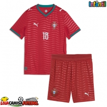Camisa de Futebol Portugal Pedro Neto #18 Equipamento Principal Infantil Mundo 2026 Manga Curta (+ Calças curtas)